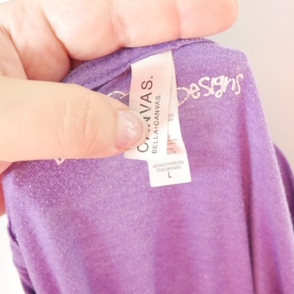 Boutique Canvas Purple Basic Witch Starbucks Coffee Graphic Tee Large - Picture 10 of 10